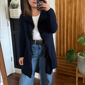 Eileen Fisher 100% cashmere Long Drape Front Cardigan. Size XS